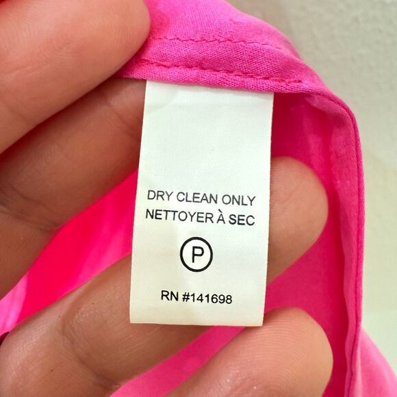 Ramy Brook Paris Silk Racerback Tank Triangle Hardware Fuchsia Hot Pink Medium - Picture 7 of 8